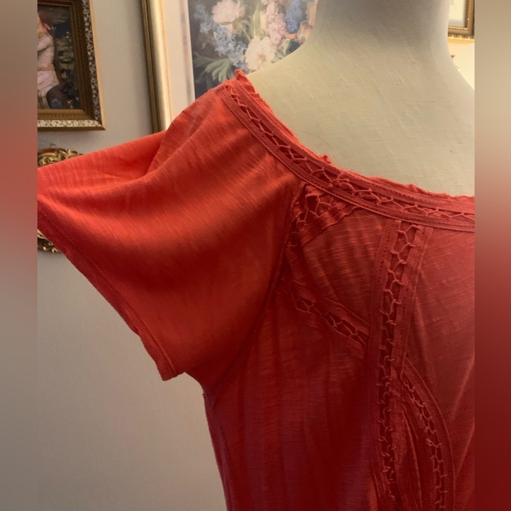 Free People Heirloom Coral Top - Picture 8 of 11